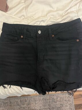 Old Navy Black Frayed Hem Women's Denim Shorts